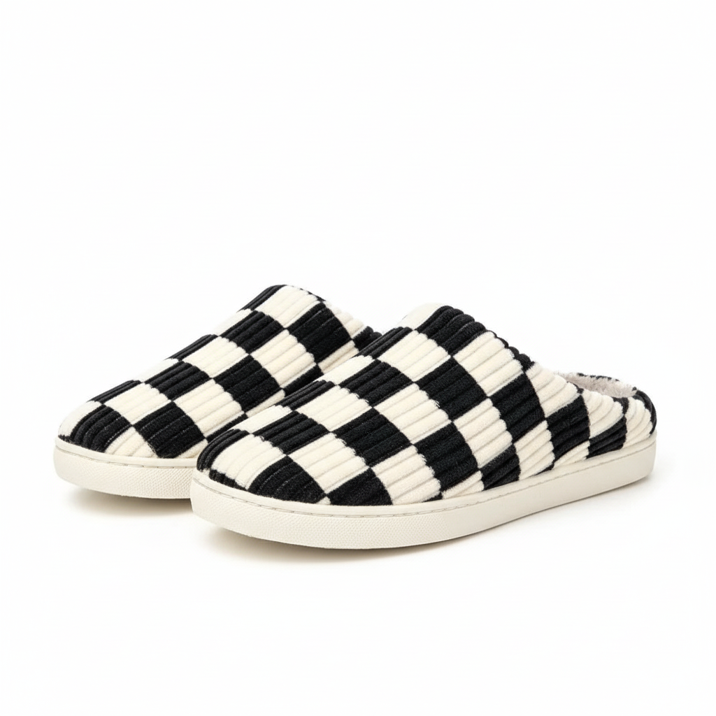 Warm Casual Slippers With Plush Faux Fur Lining