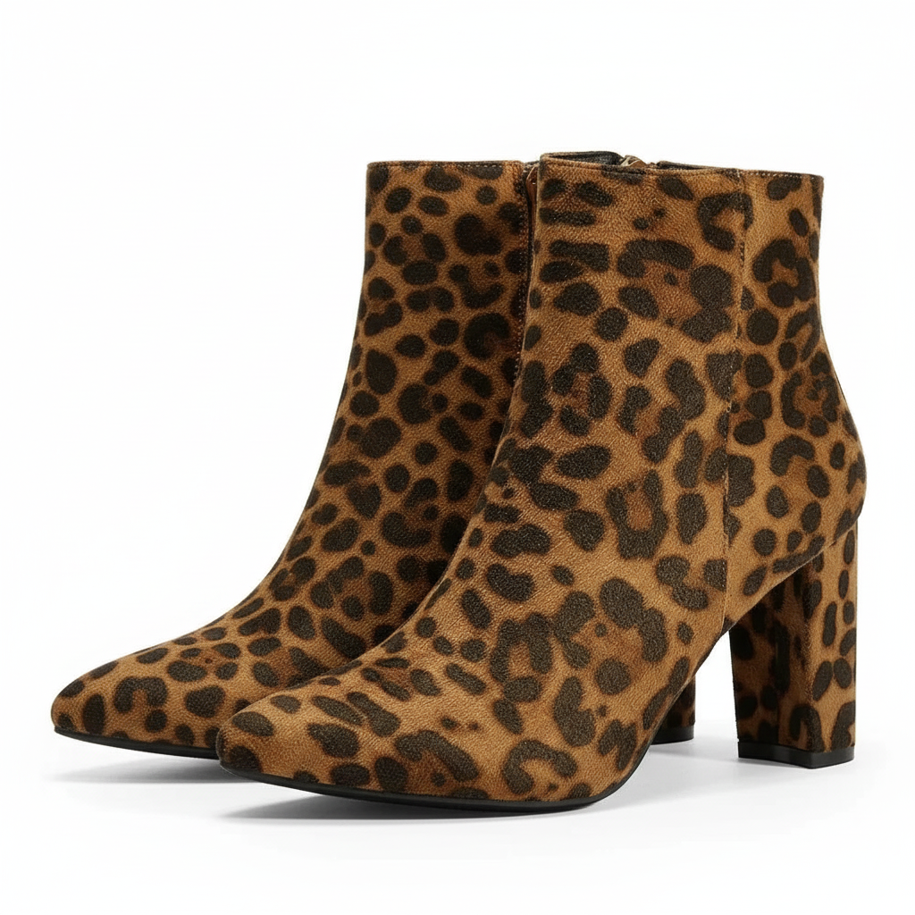 Leopard Print Pointed Party Boots