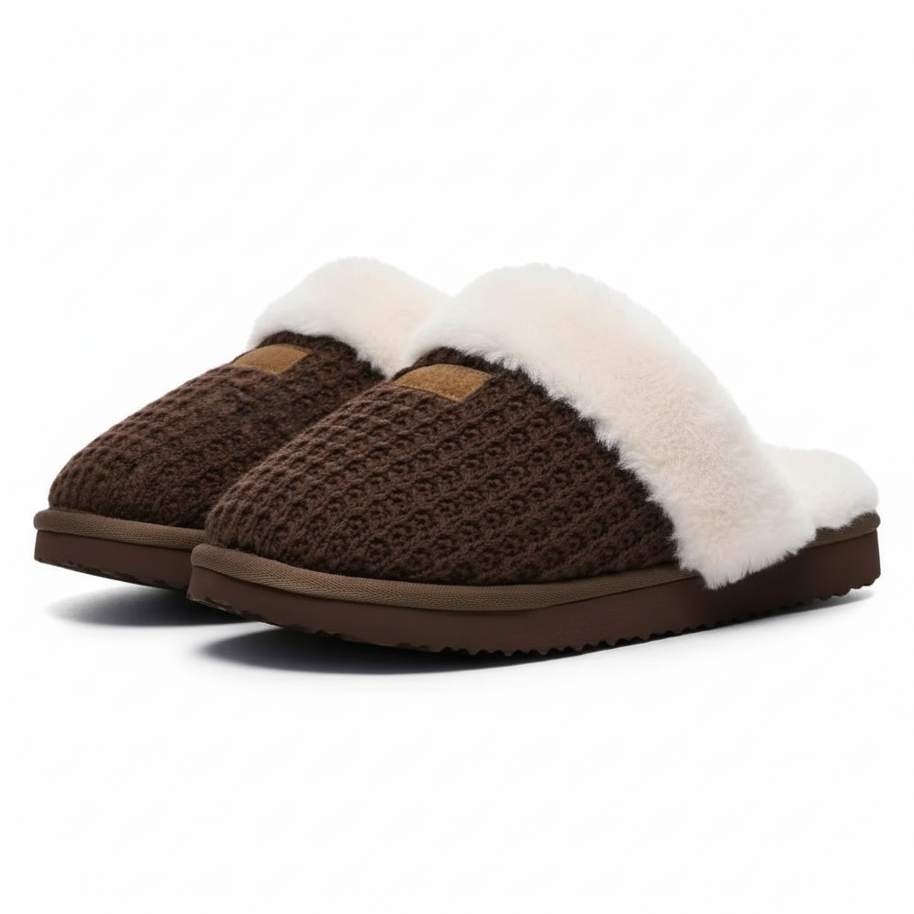 Indoor Knit Memory Foam House Slippers