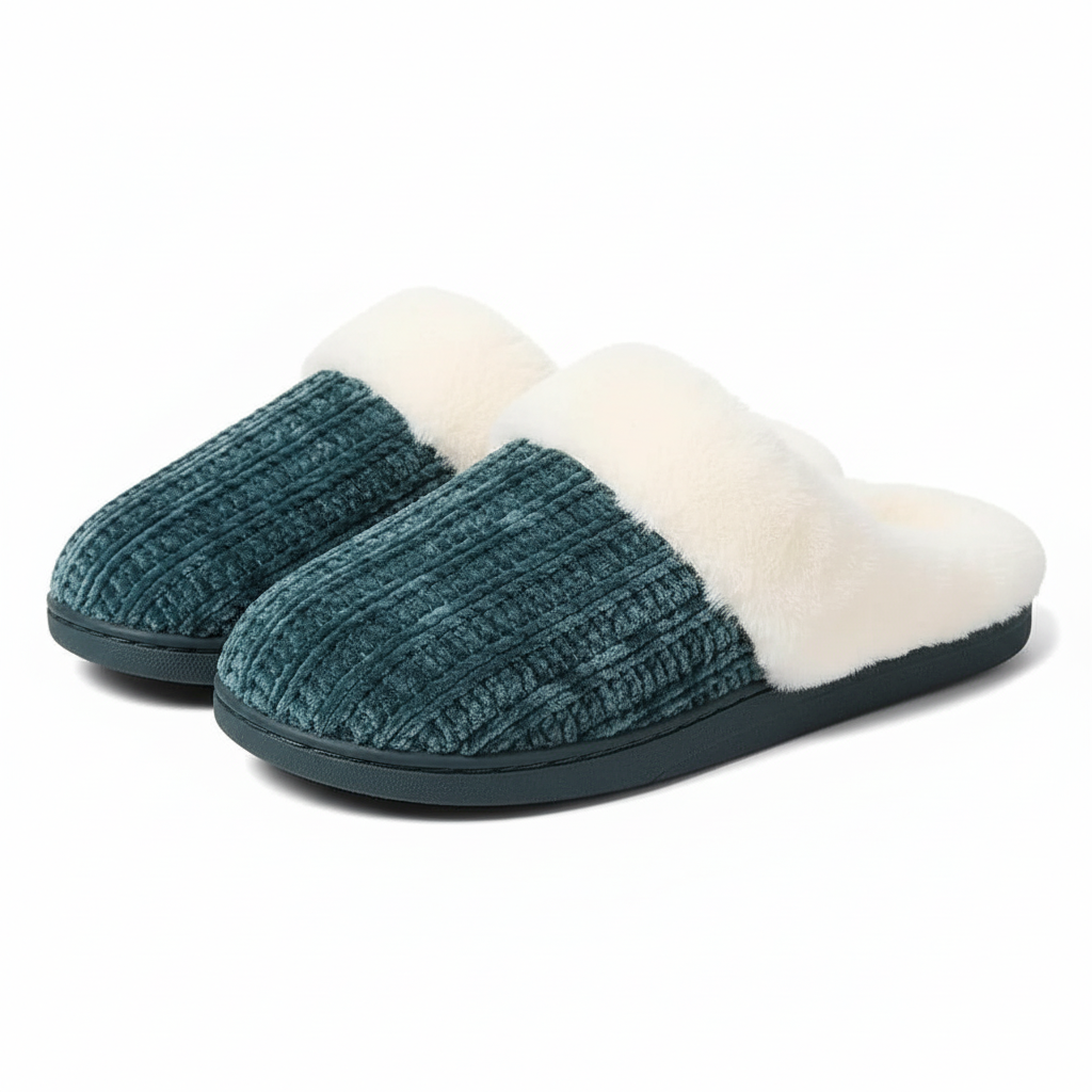 Knit House Slippers For Women With Memory Foam And Soft Lining