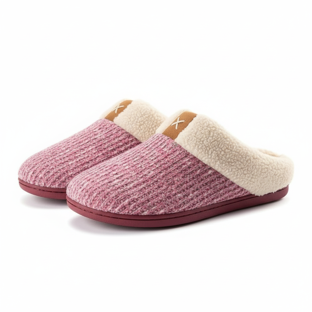 Slip On Slippers With Memory Foam And Anti Skid Sole