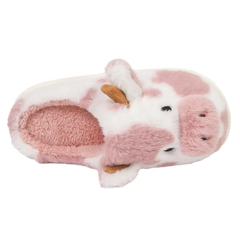 Cartoon Cow Themed Slippers For Men And Women