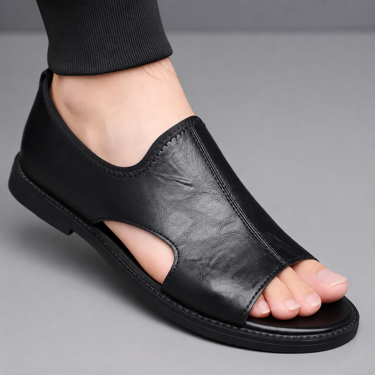 Casual Lightweight Cushioned Sole Slip On Sandals For Men