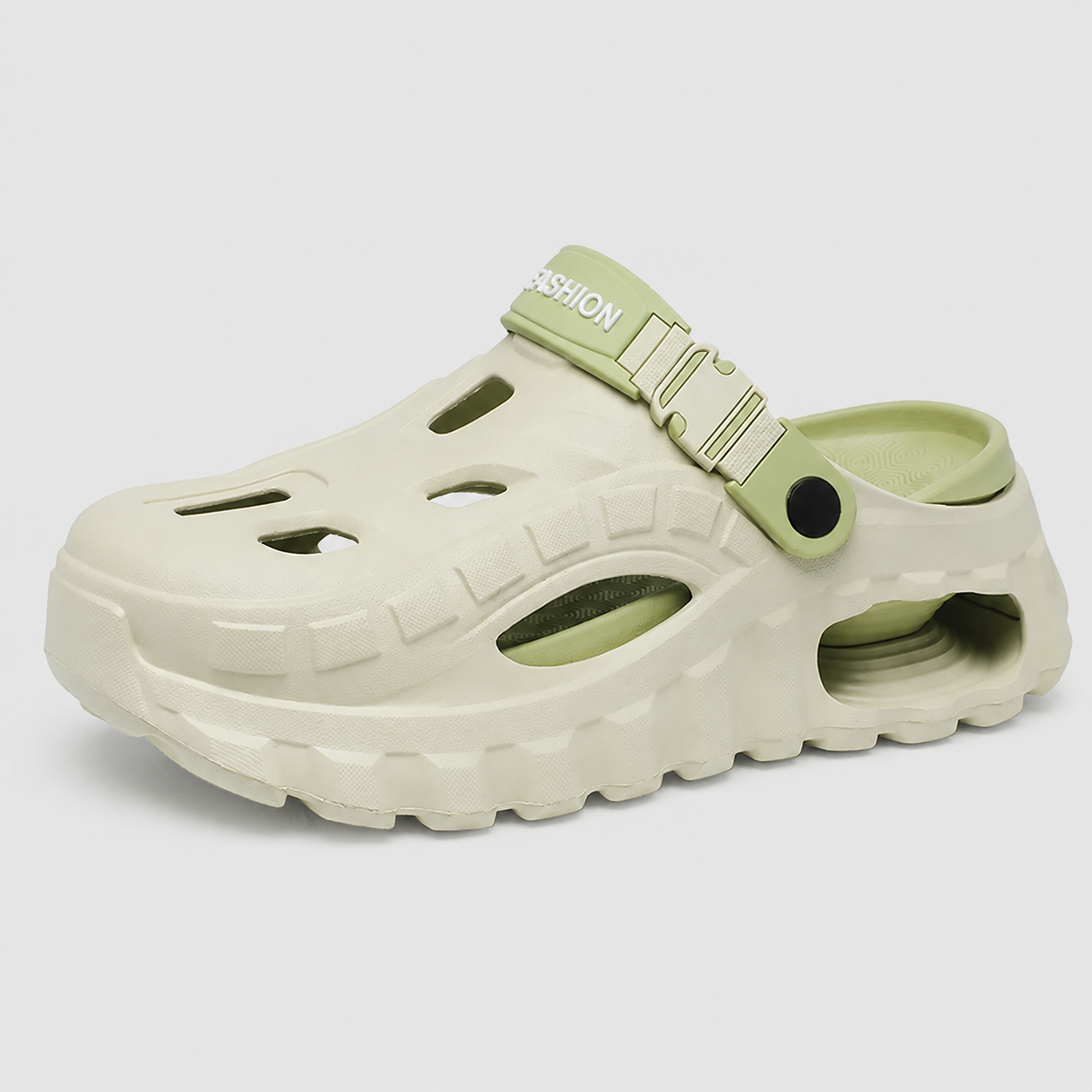 Summer Outdoor Thick Sole Hollow Clog Slippers For Men
