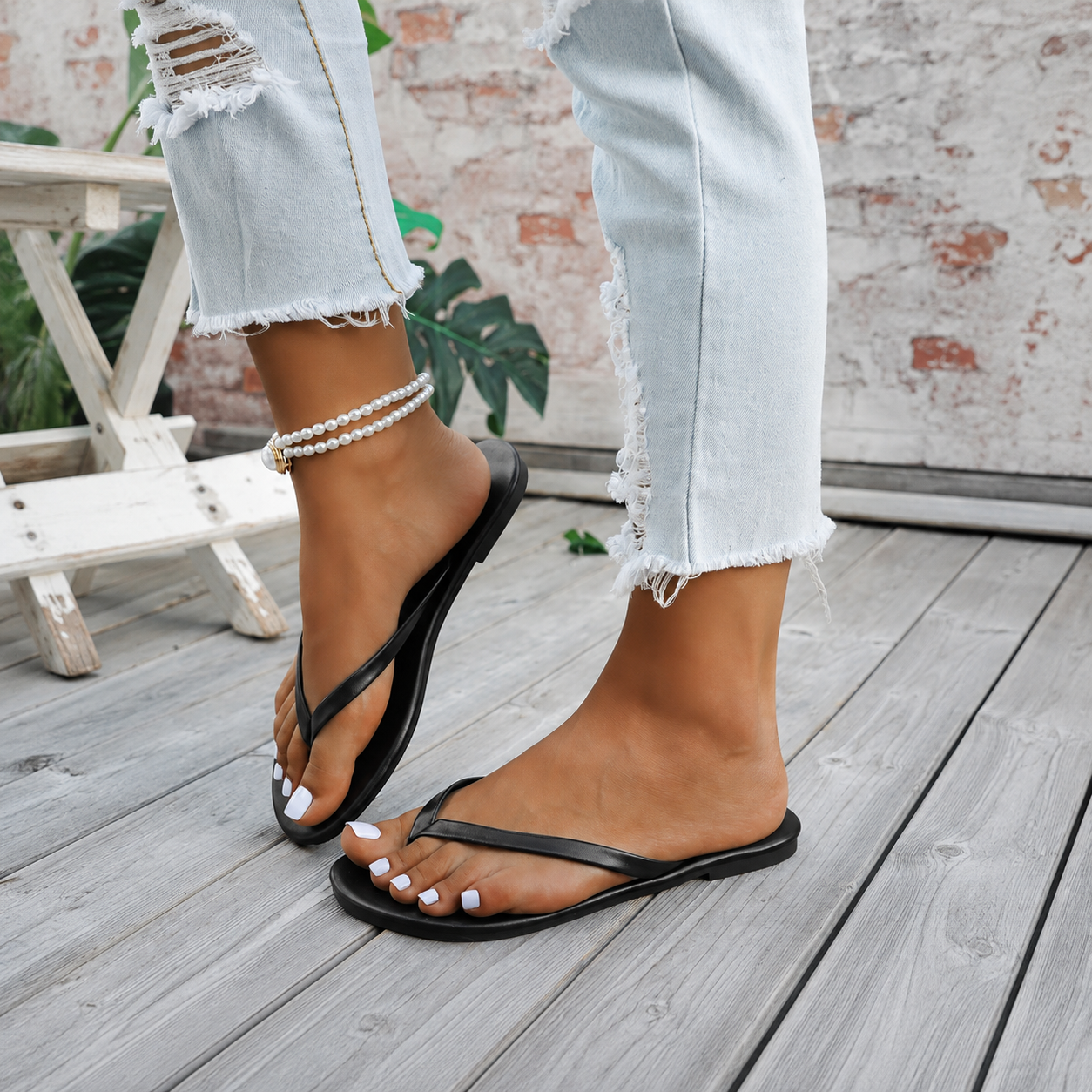 Casual Versatile Summer Flat Flip Flop Sandals For Women