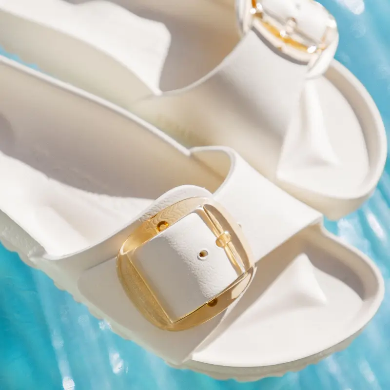 Big Buckle Slide Sandal For Women