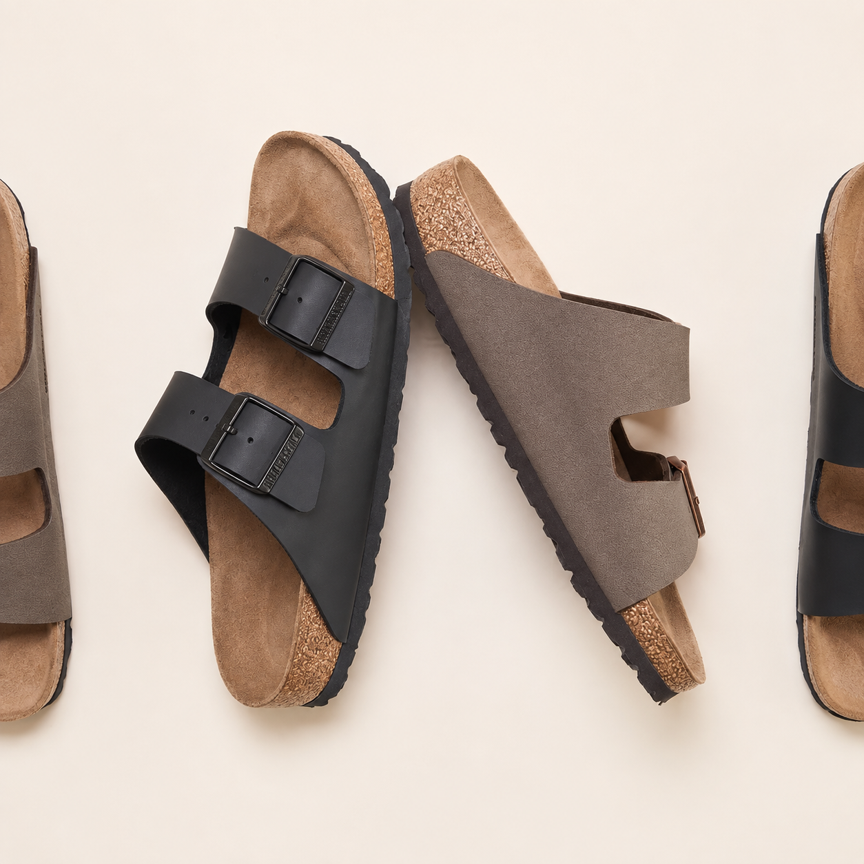 Two Strap Slide Sandals With Strap For Men