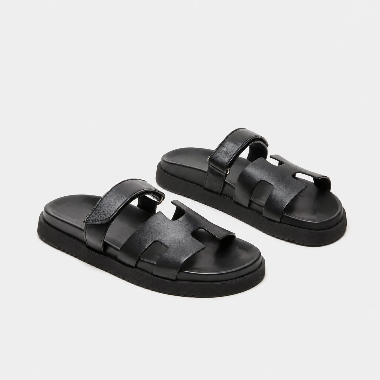Casual Buckle Strap Platform Slide Sandals For Women