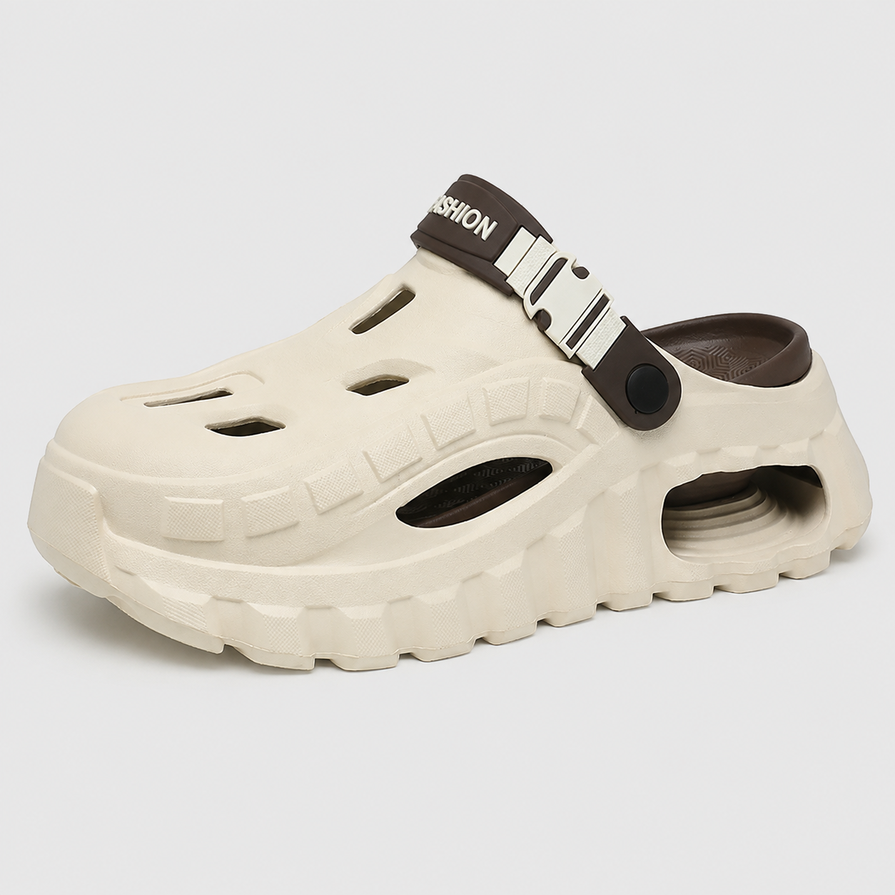 Summer Outdoor Thick Sole Hollow Clog Slippers For Men