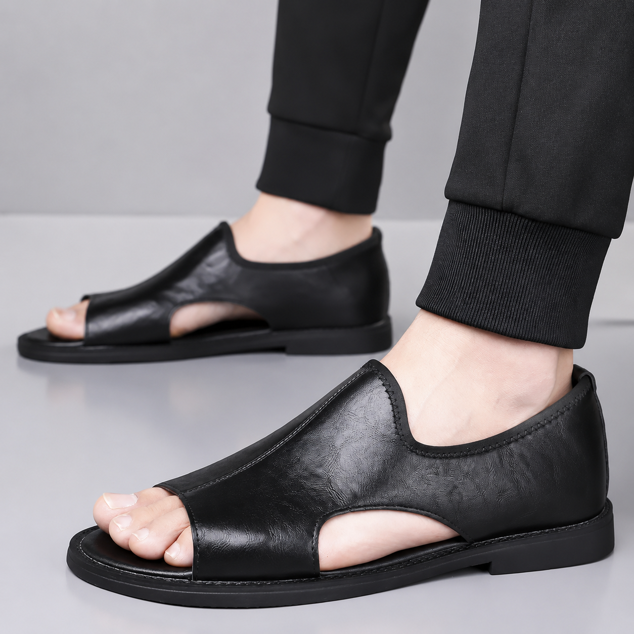 Casual Lightweight Cushioned Sole Slip On Sandals For Men