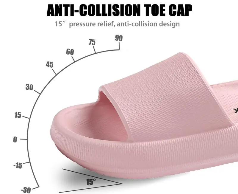 Women's Foam Slides Unisex Thick Soled Slippers - Cozy Footwear, Super Soft, Breathable, Nonslip, Quick-Drying Casual Indoor Shoes for Shower, House Use