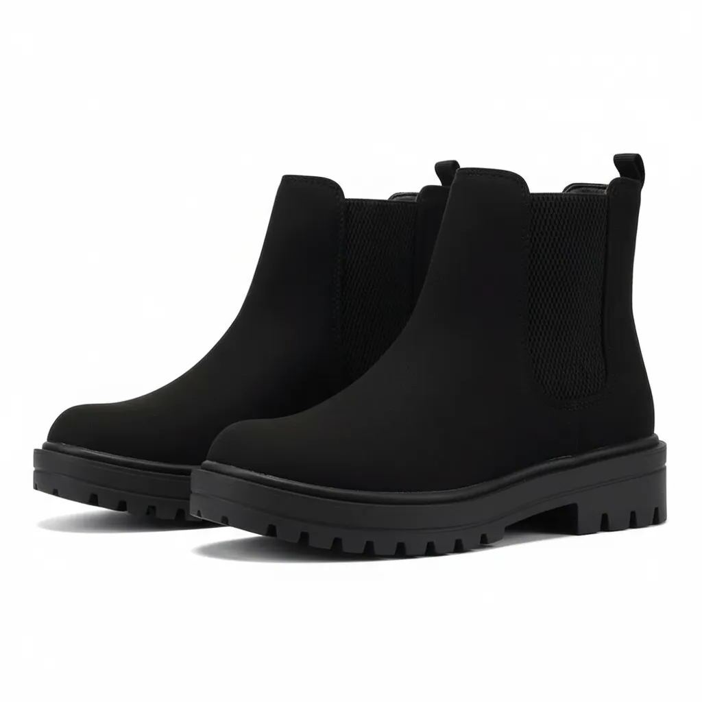 Classic Chelsea Boots With Lug Sole