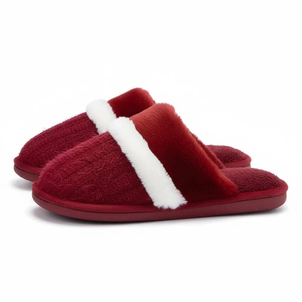 Fuzzy Slippers For Women With Memory Foam And Anti Skid Sole