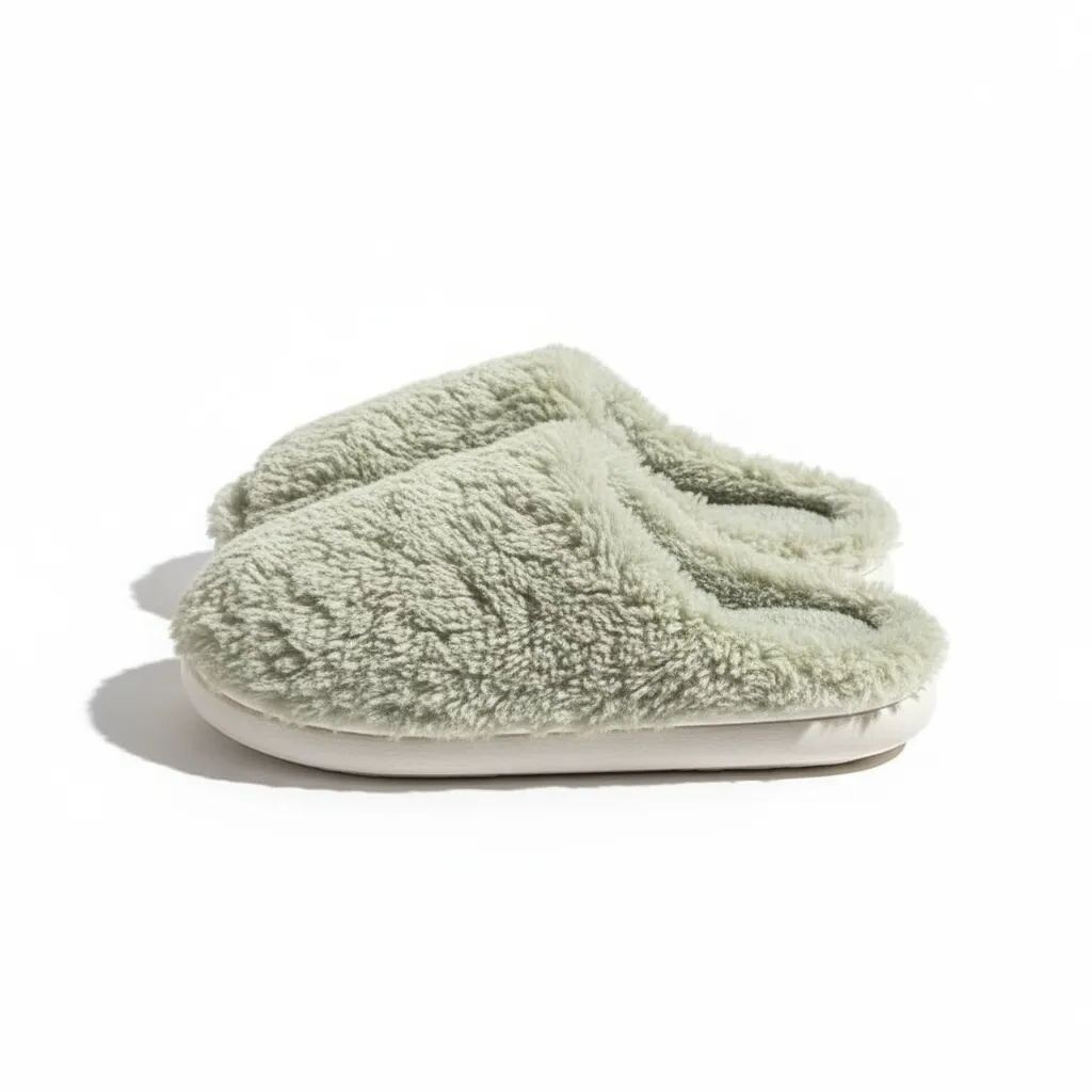 Animal's Face Fluffy Slippers For Home