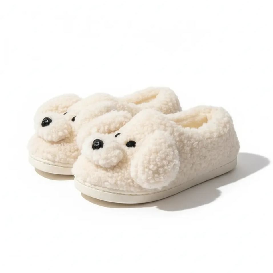 Women's Animal Faces Fluffy Slippers