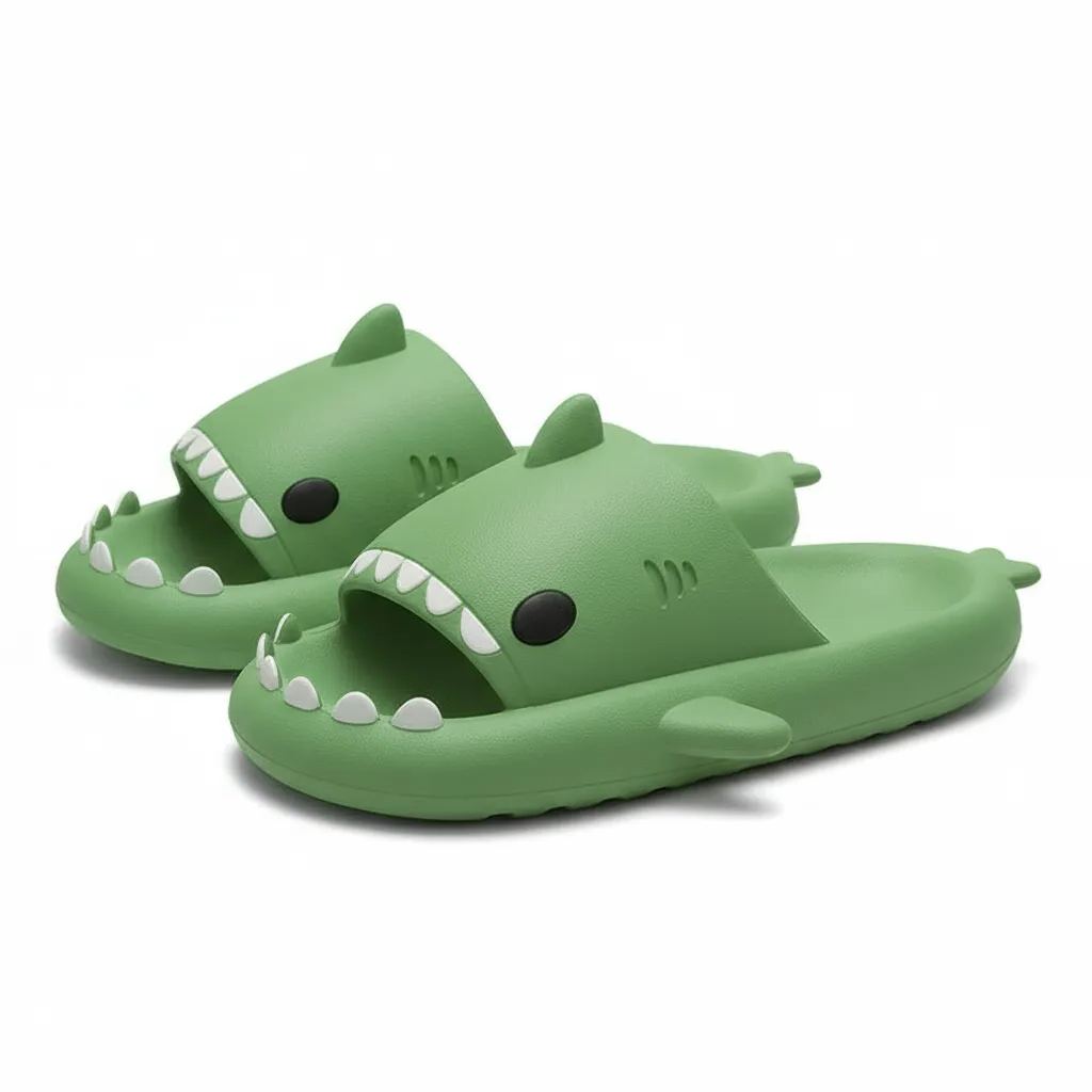Men & Women Non-slip Shark Slides