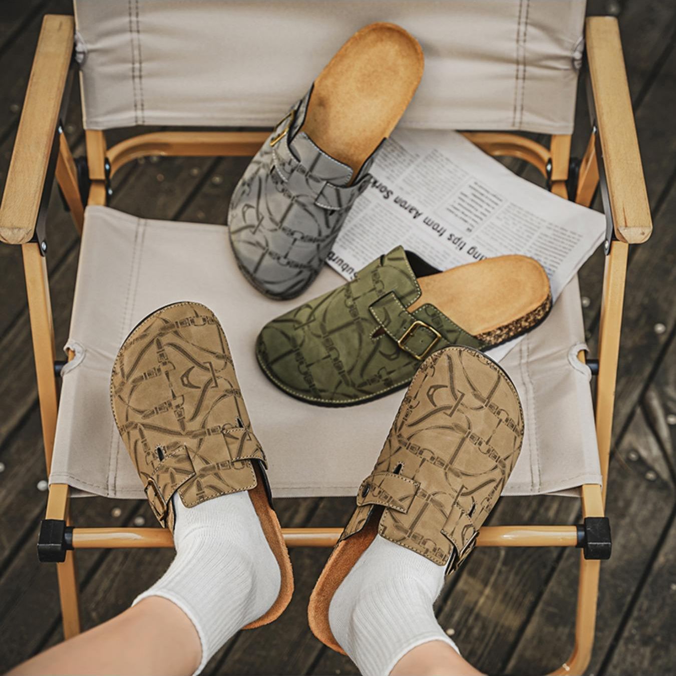 Casual Fashion Flat Slip On Mules Sandals For Men