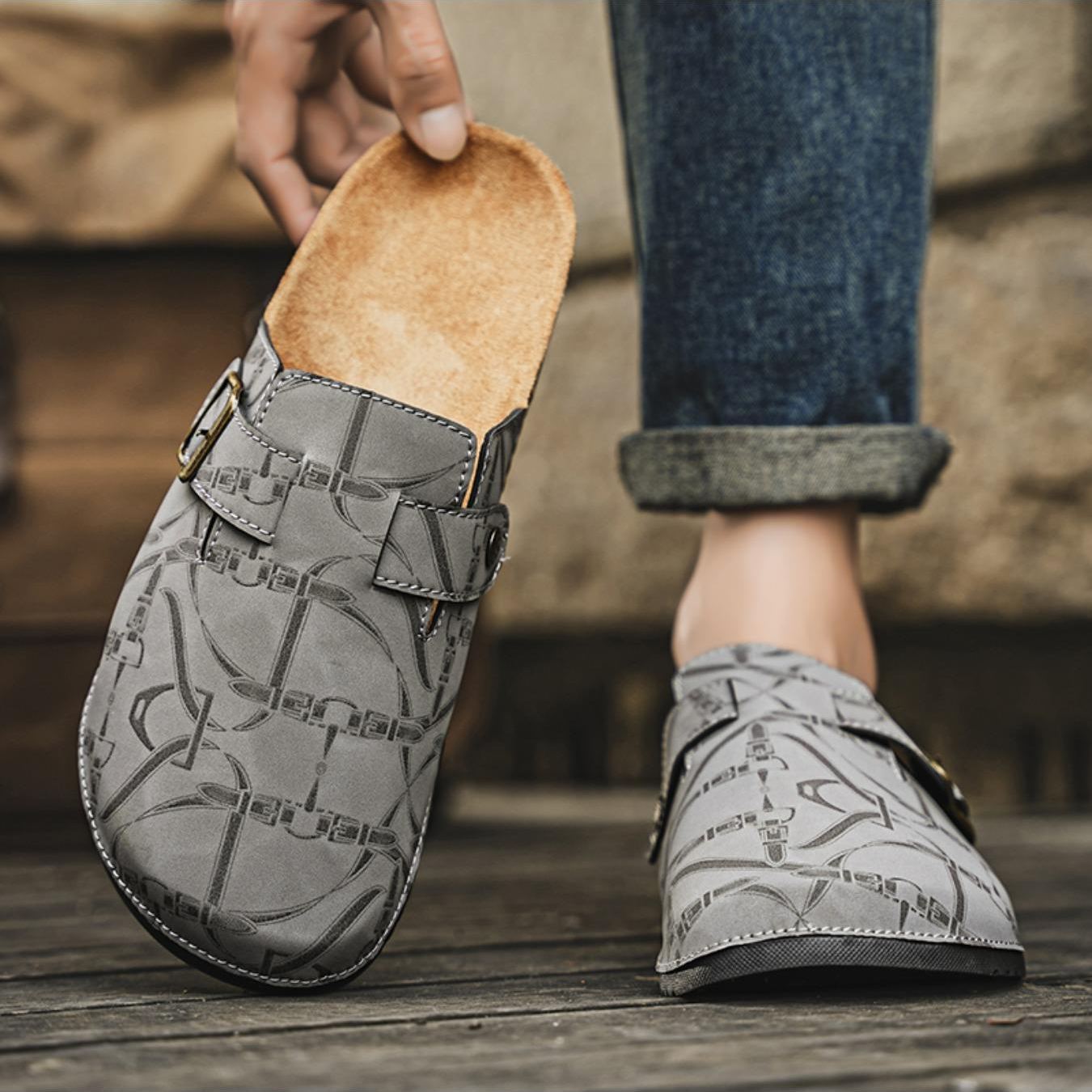 Casual Fashion Flat Slip On Mules Sandals For Men