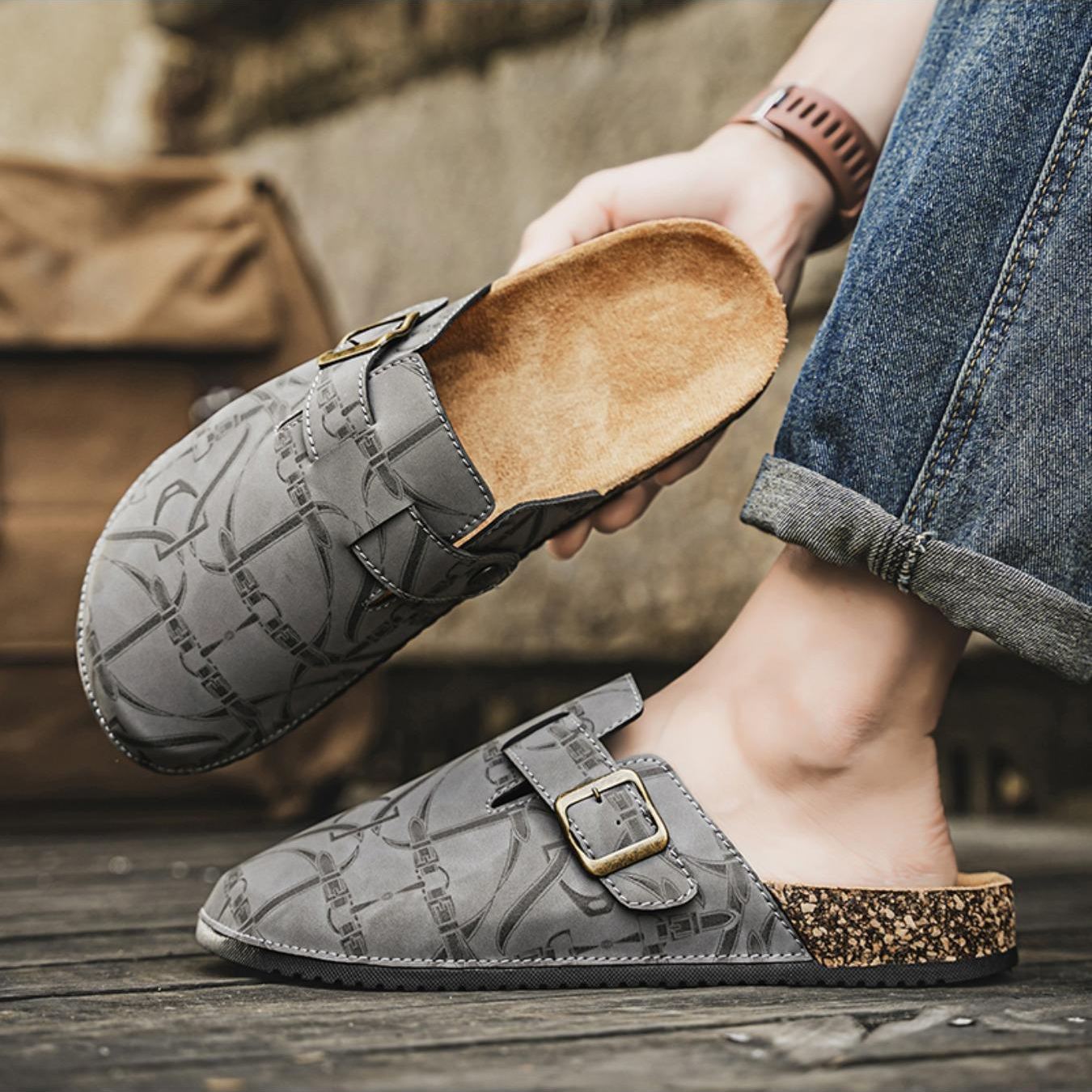 Casual Fashion Flat Slip On Mules Sandals For Men