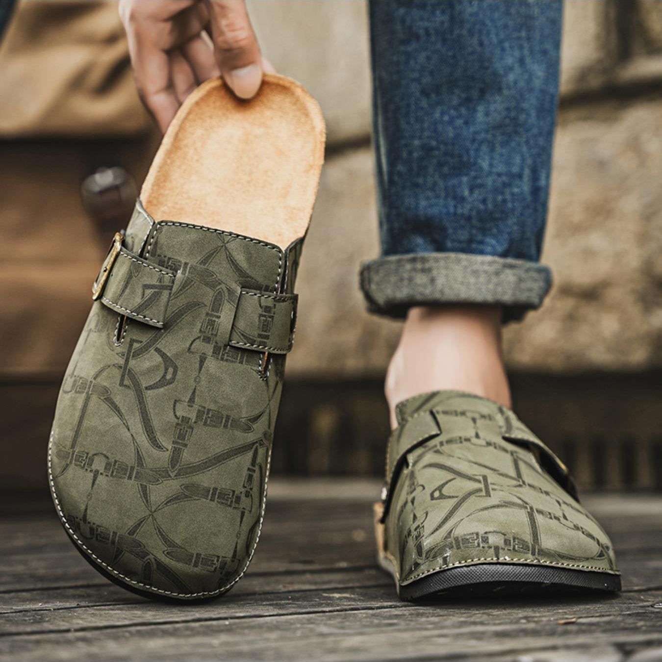 Casual Fashion Flat Slip On Mules Sandals For Men