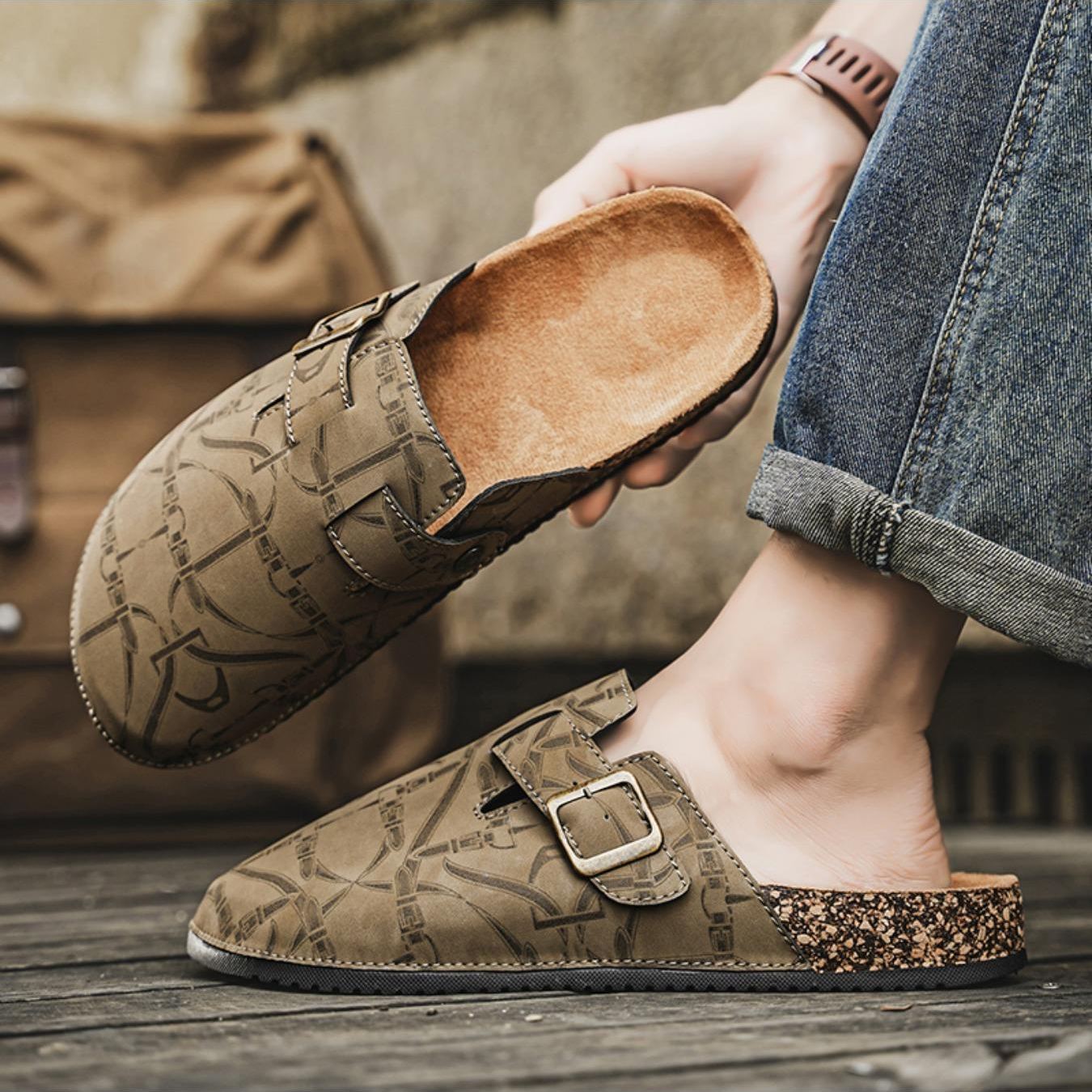 Casual Fashion Flat Slip On Mules Sandals For Men