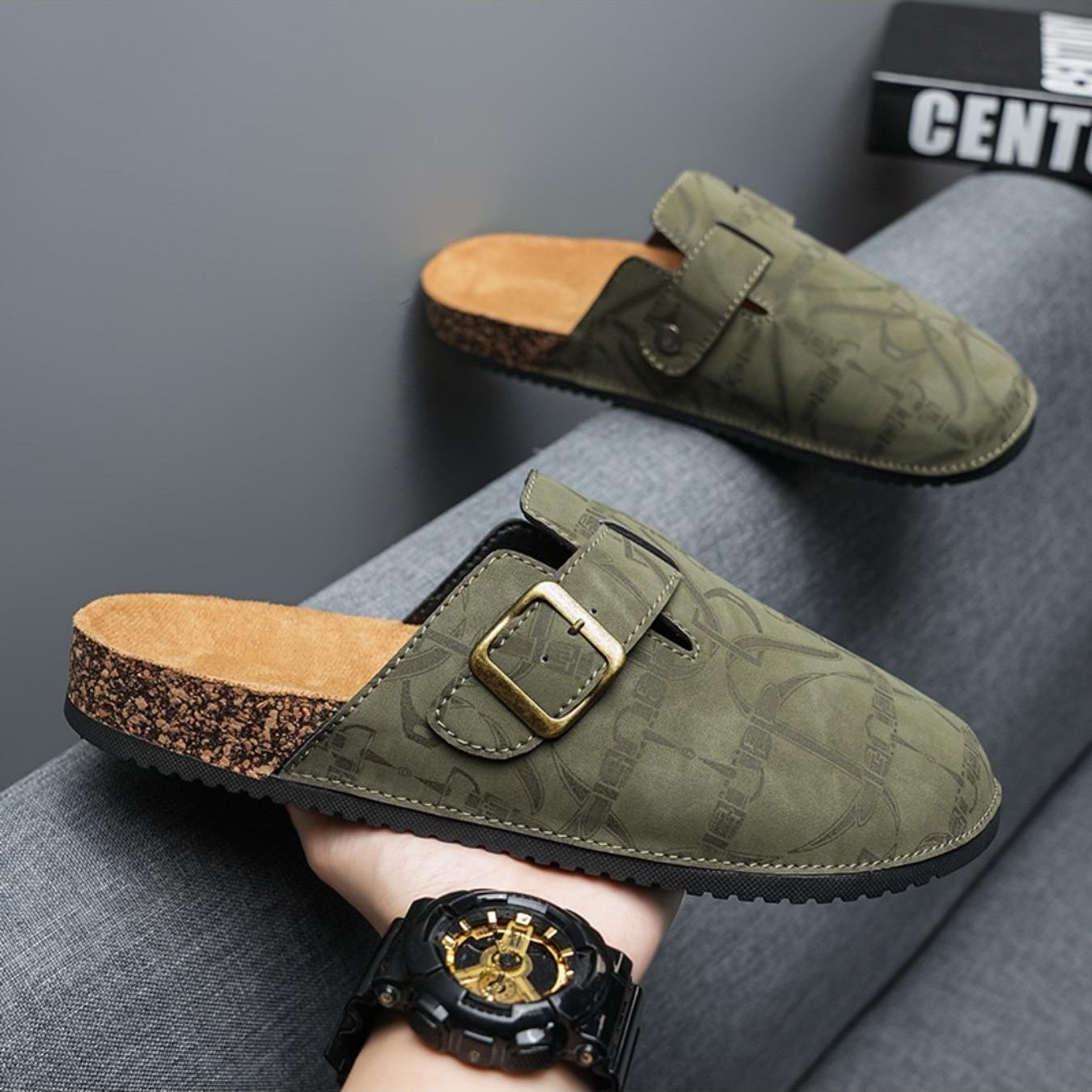 Casual Fashion Flat Slip On Mules Sandals For Men