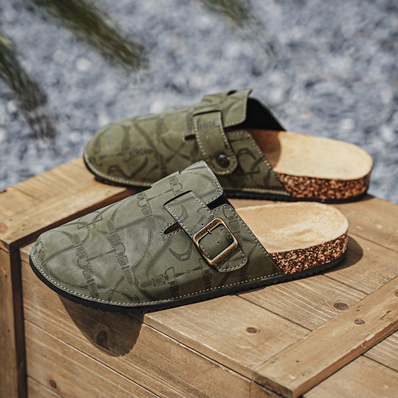 Casual Fashion Flat Slip On Mules Sandals For Men