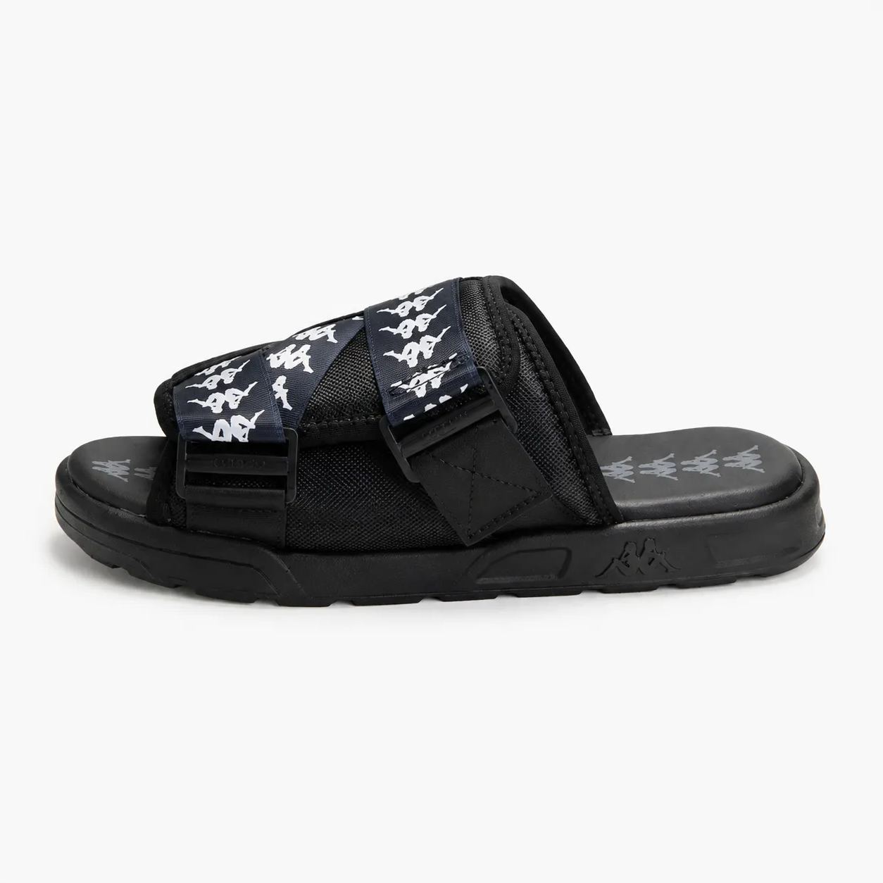 Dual Tone Two Strap Slide Sandals For Men