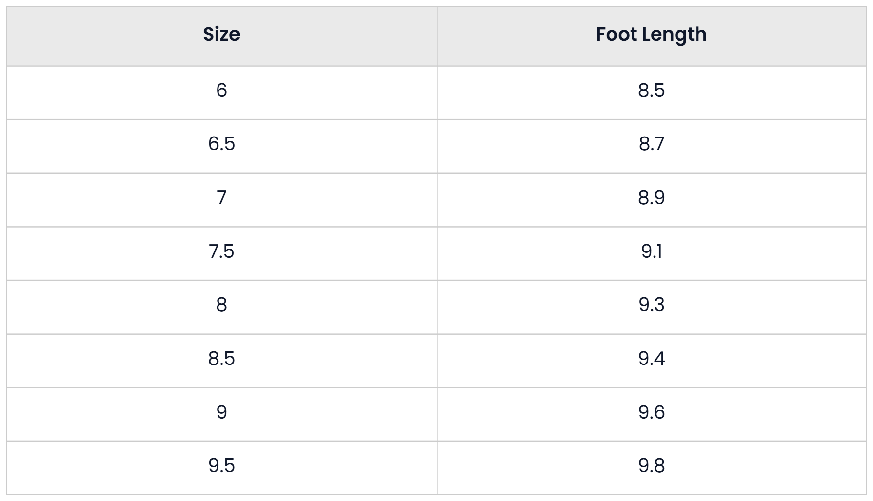 Size Chart for Soft Indoor Dance And Fitness Shoes For Women