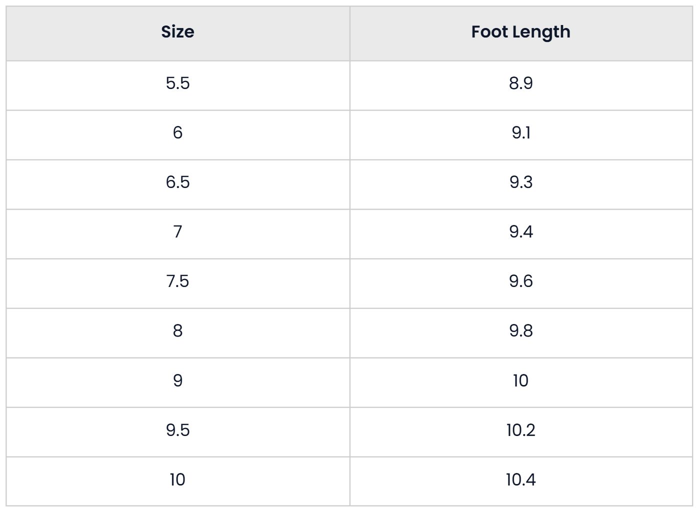 Size Chart for Casual Office Wedge Sandals For Women