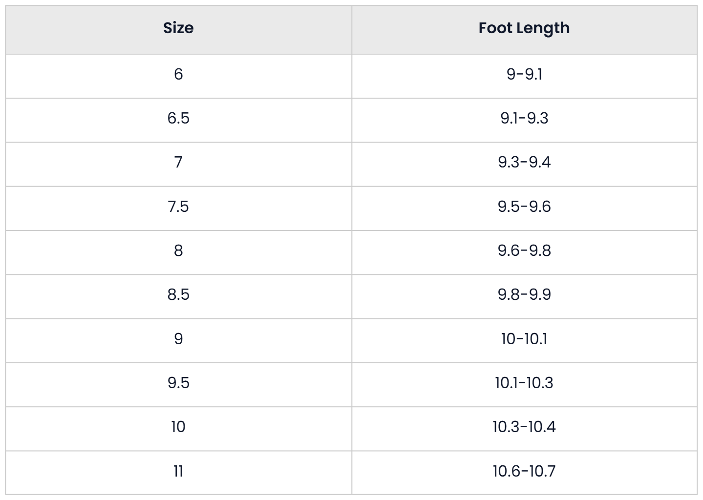 Size Chart for Casual Embroidered Western Boots For Women