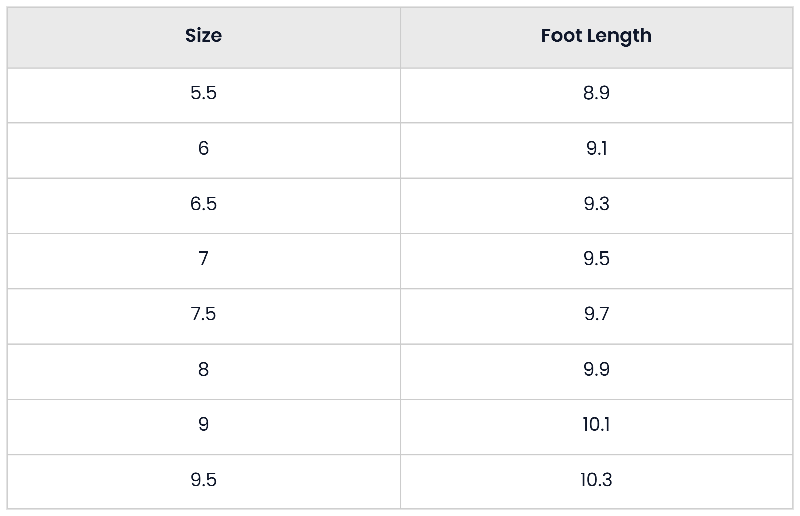 Size Chart for Casual Gemstone Platform Sandals For Women