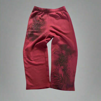 Cheetah Print Heavyweight Loose Fit Sweatpants-Book Shelf Game