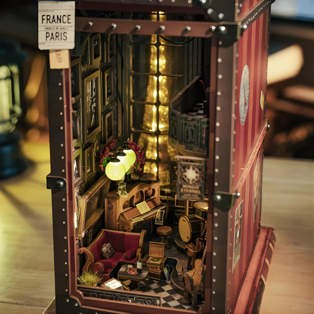 DIY Paris Book Nook With Eiffel Tower View