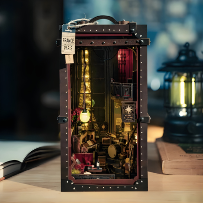 DIY Paris Book Nook With Eiffel Tower View