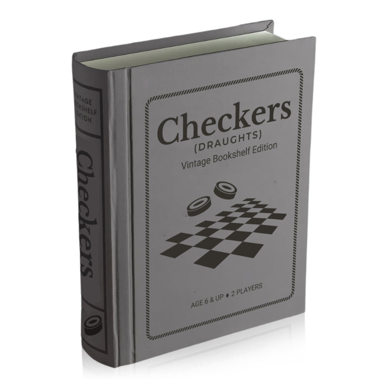 Classic Checkers Set – Timeless Strategy Board Game for All Ages-Book Shelf Game