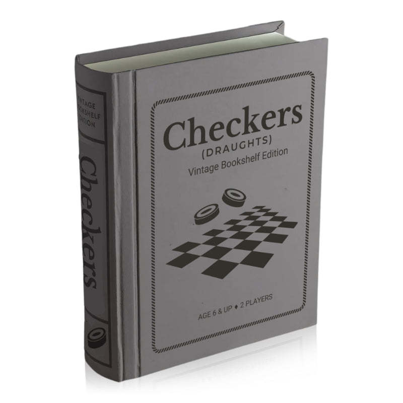 Classic Checkers Set – Timeless Strategy Board Game for All Ages-Book Shelf Game