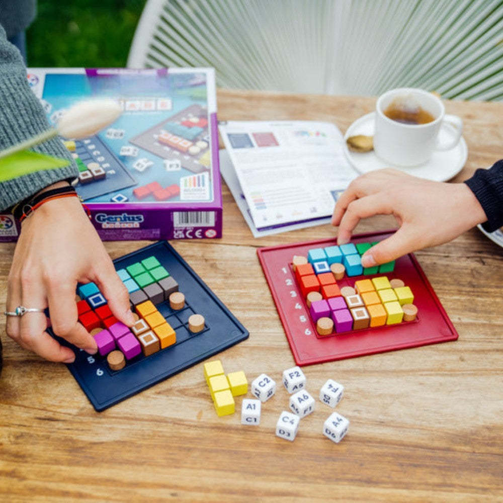 The Genius Square Game - Two Player Logic Race Game-Book Shelf Game