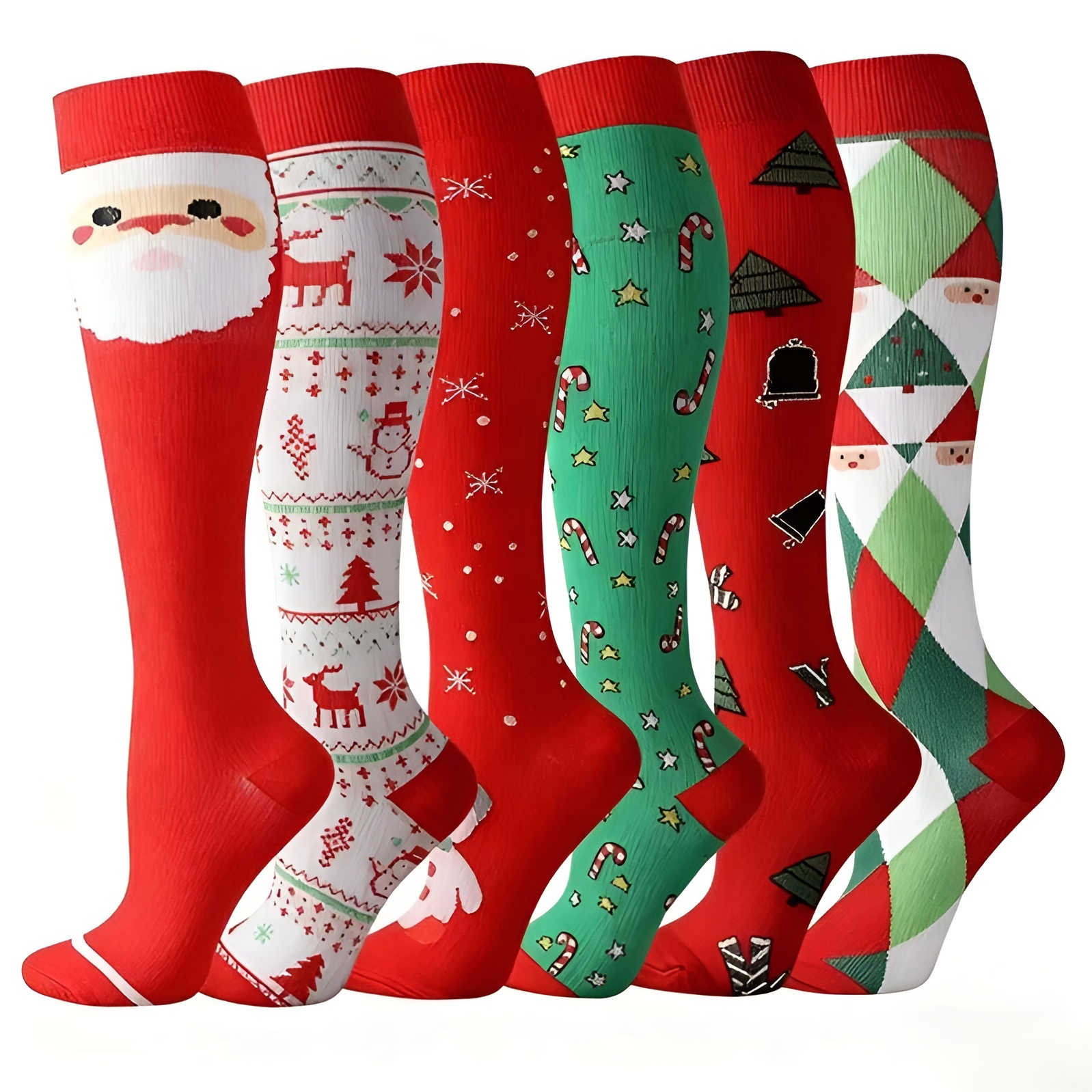 Vibrant Compression Socks for Secret Santa Gift 2025 Christmas Party Fun