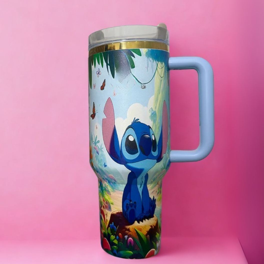 40oz Stainless Steel Tumbler with Insulated Travel Cup with Lid