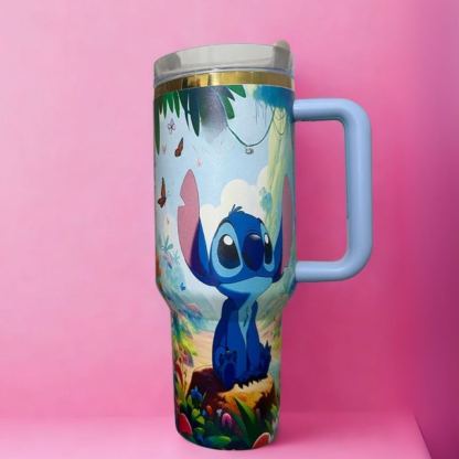 40oz Stainless Steel Tumbler with Insulated Travel Cup with Lid