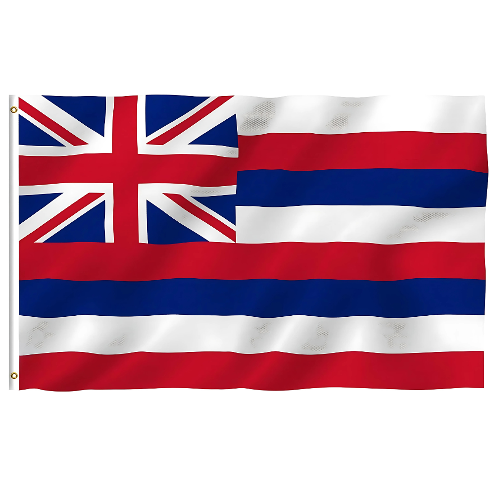 Hawaii State Flag With Reinforced Stitching And Grommets-Globe Flags