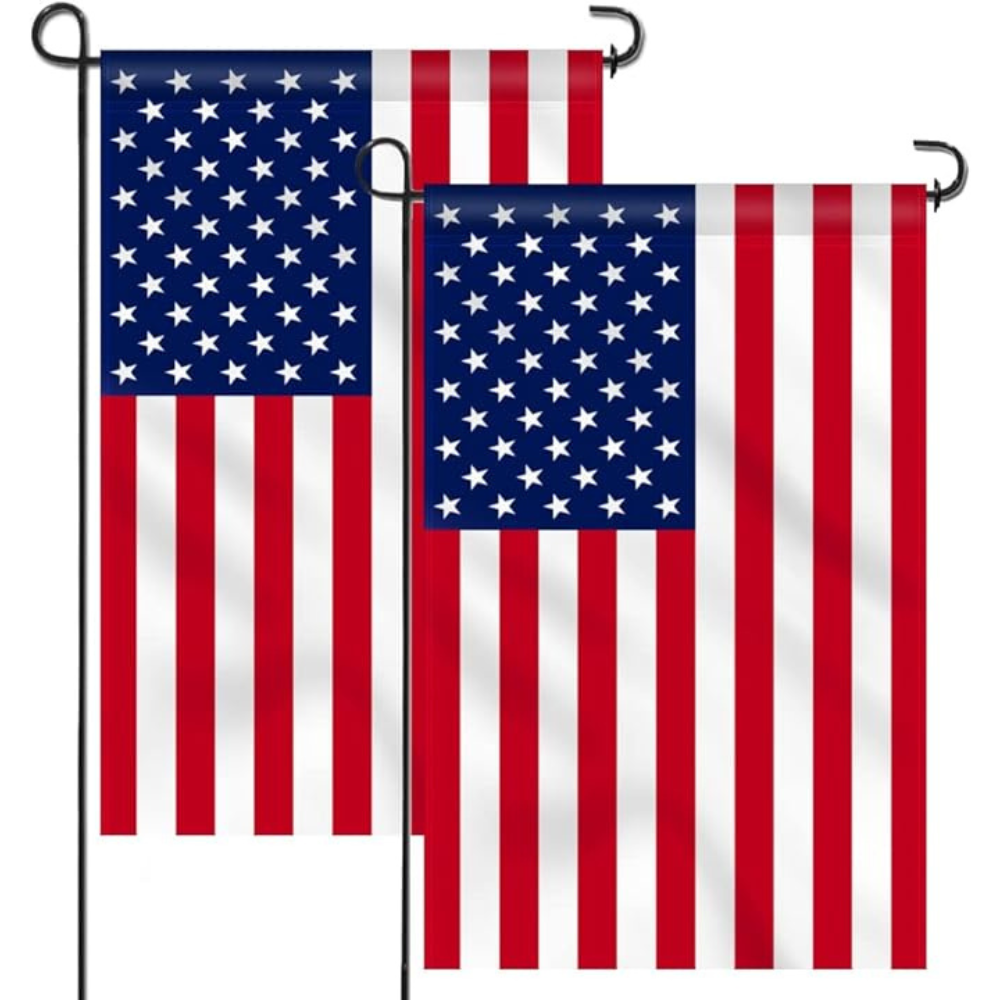Celebrate America Patriotic Stars And Stripes Garden displayed indoors on wall mount