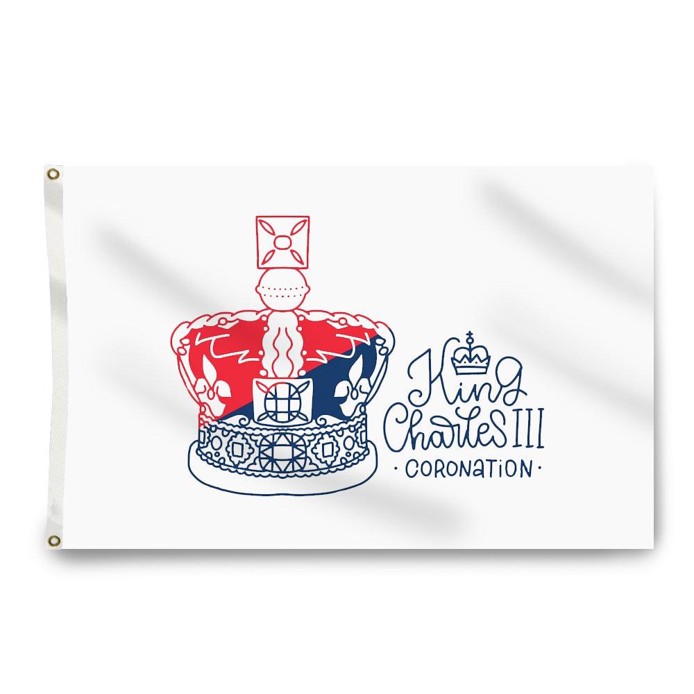 King Charles III Flag - front view with vivid colors