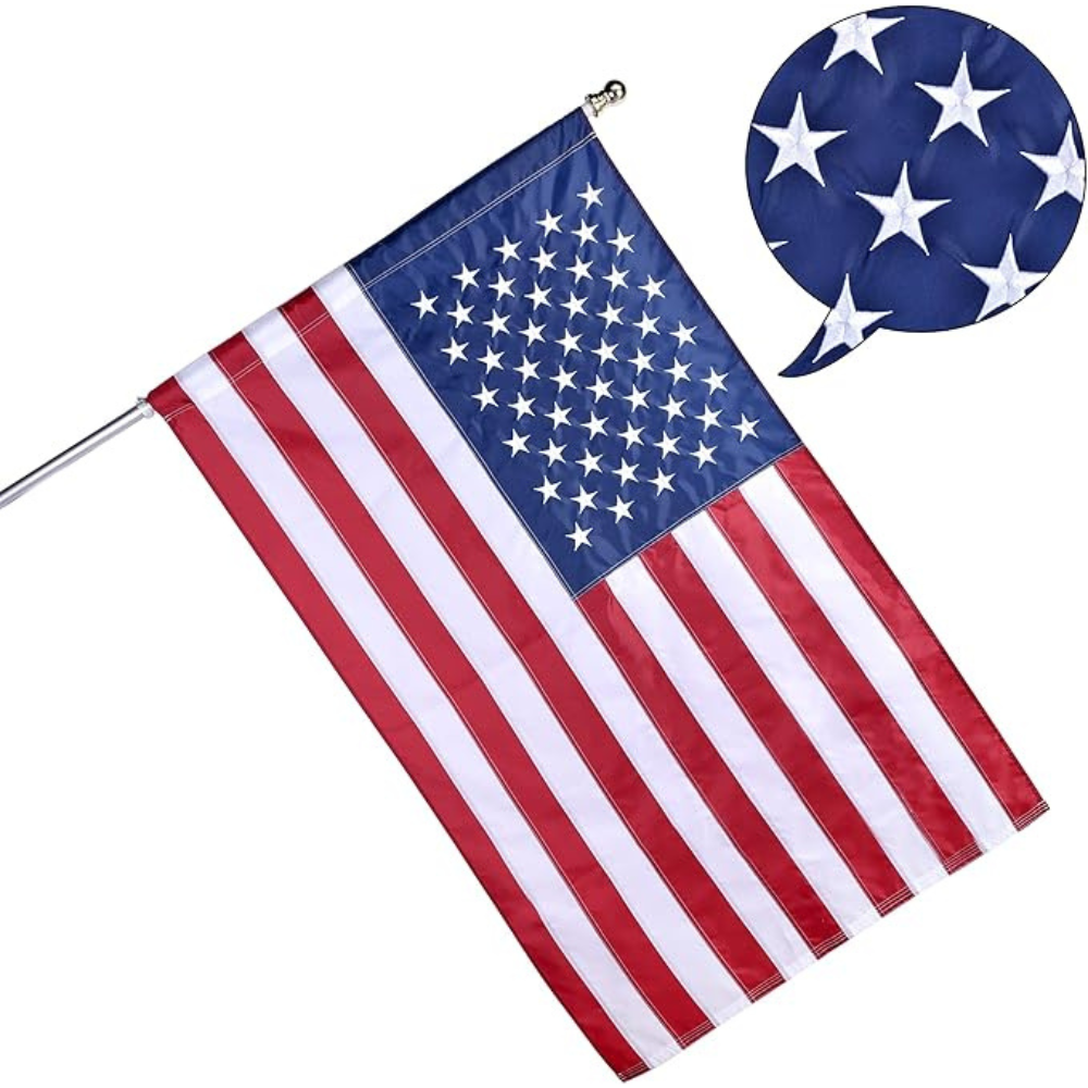 USA Flag With Reinforced Stitching And Fabric-Globe Flags