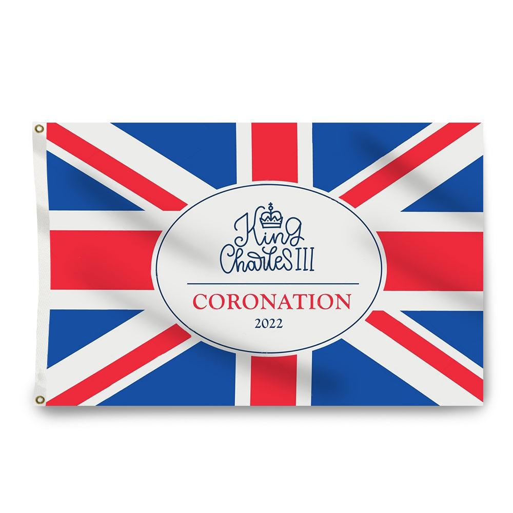 King Charles Coronation Flag - Polyester Flag for Royal Supporters-Globe Flags