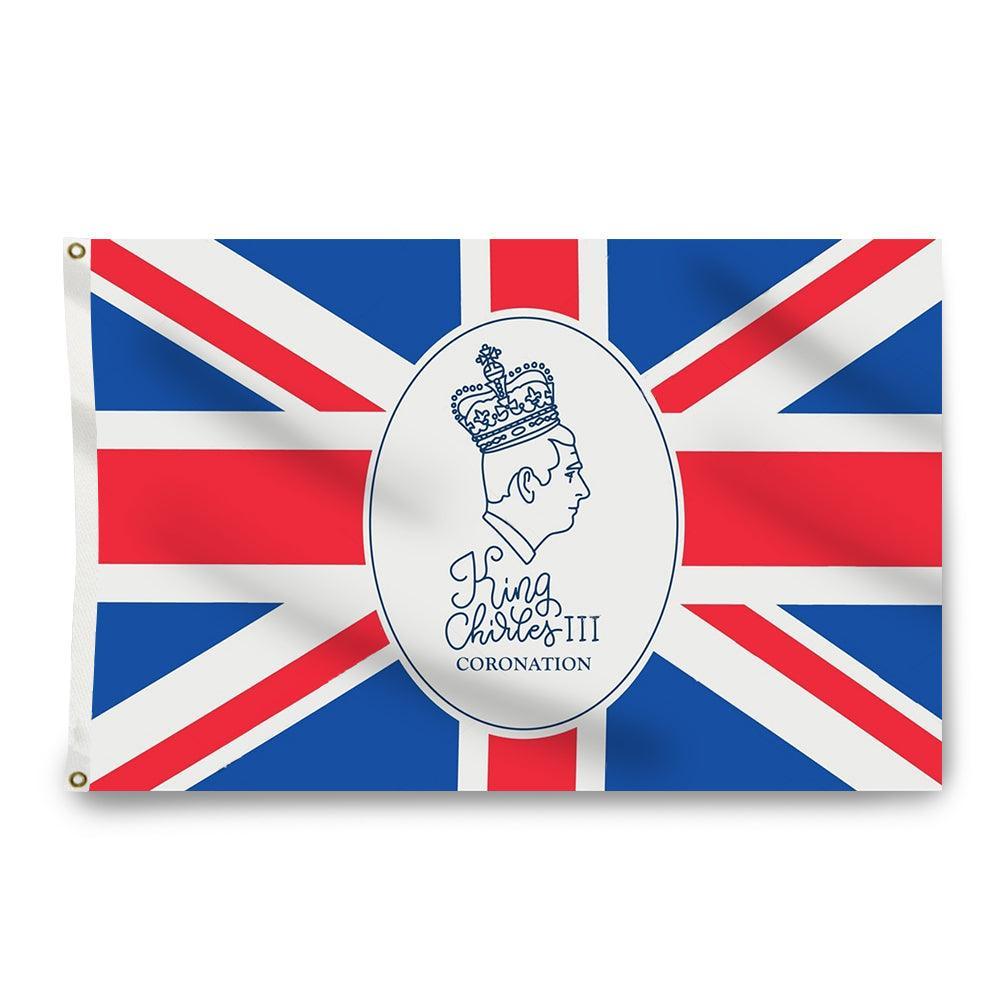 King Charles Crown Flag - Premium Quality Flag for Royal Supporters-Globe Flags