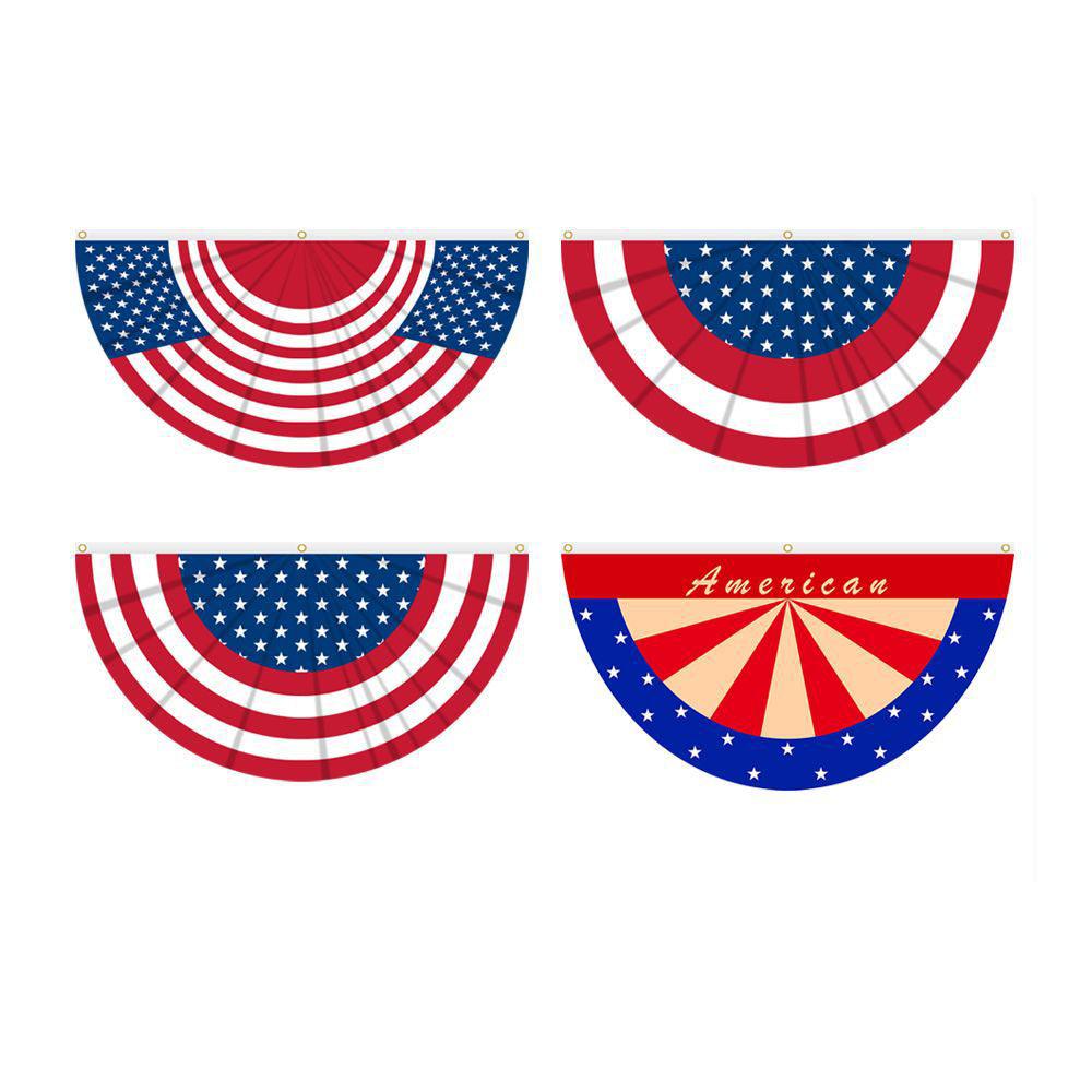 American National Day Flag - front view on white background