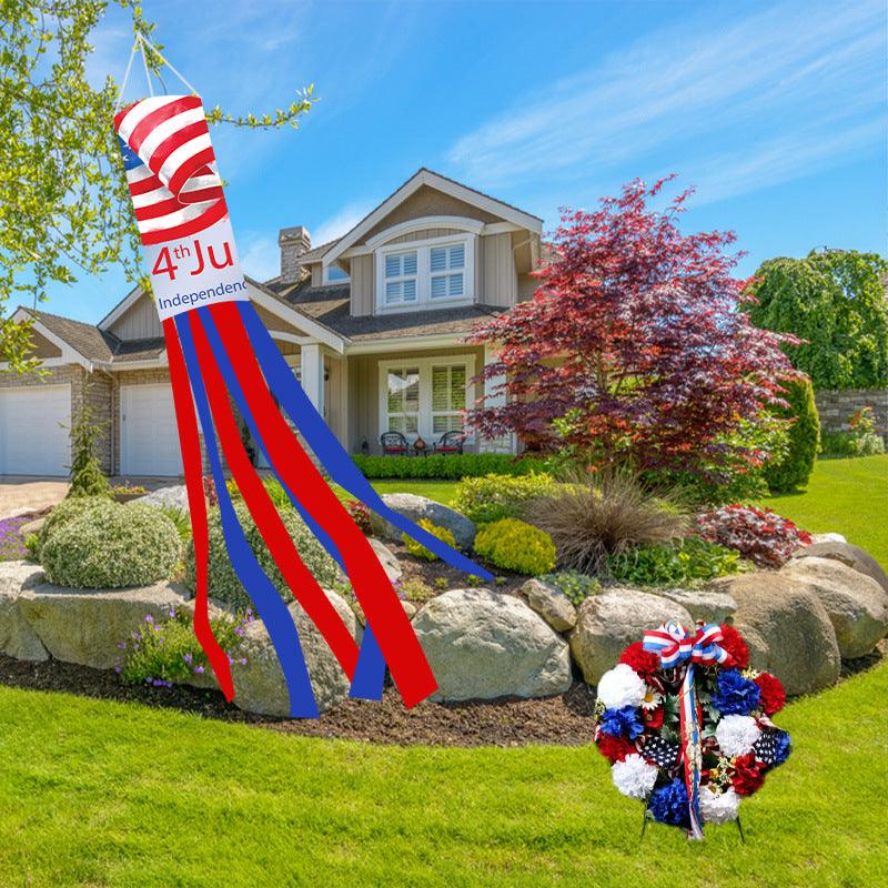 July 4th Windpipe Decoration-Globe Flags
