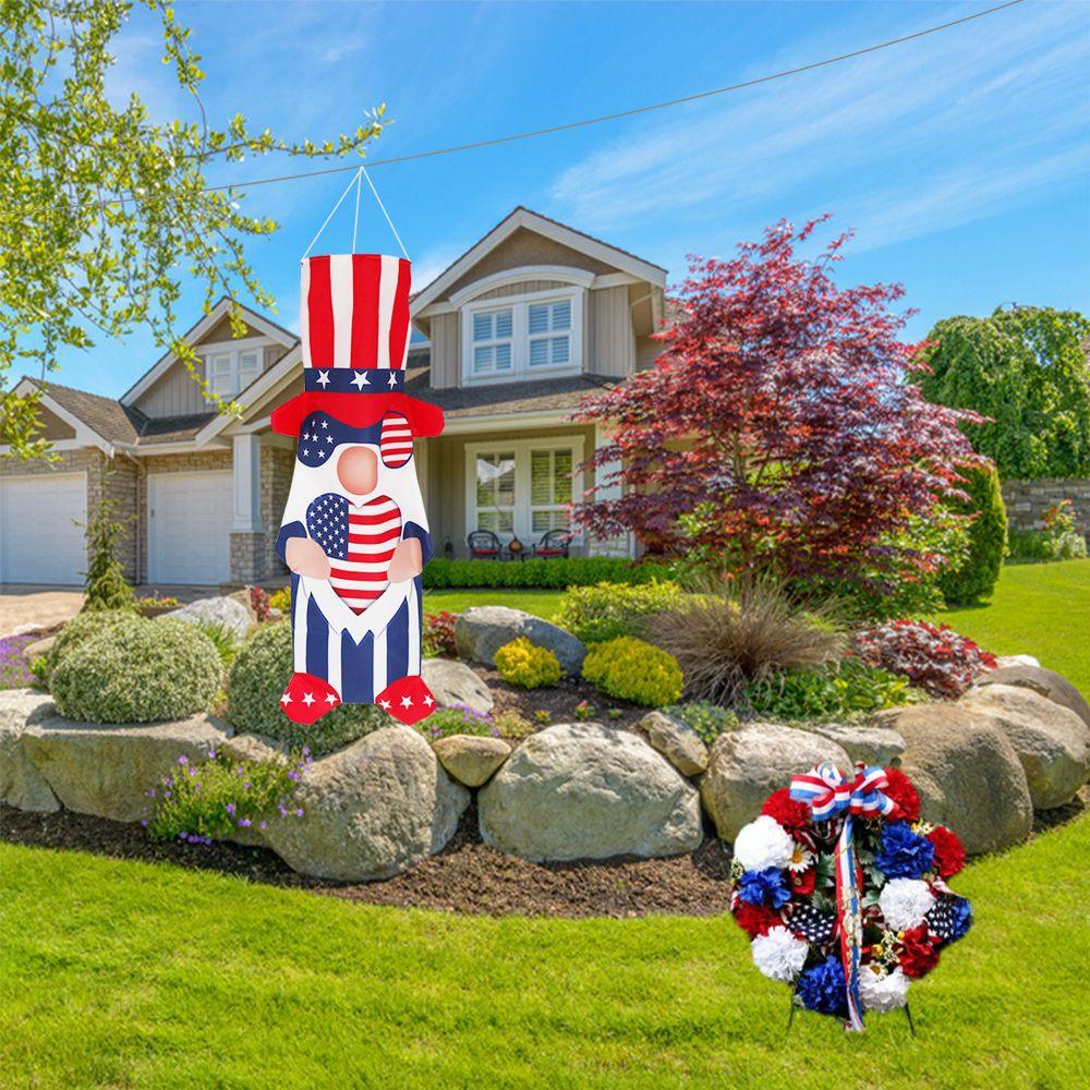 USA Eagle Windsock Flag - front view on white background